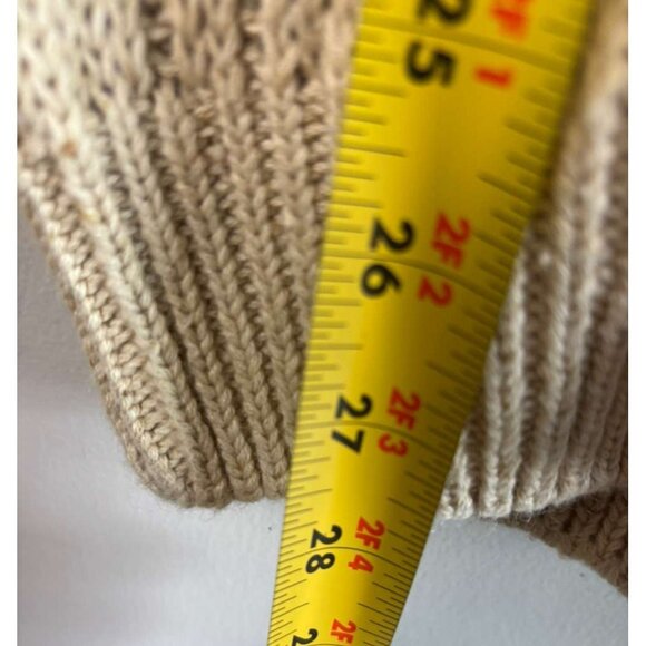Structure Vintage Men’s Long Sleeve Pullover Cable Knit Sweater Off White Size L - Picture 6 of 10